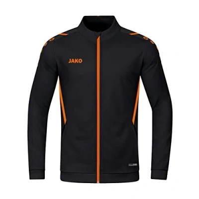 Afbeelding van JAKO Polyester Jas Uitdaging, Uniseks Kind, Zwart/Neonoranje, 116