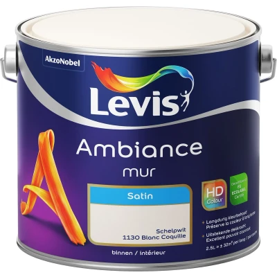 Afbeelding van Levis Ambiance Muurverf Satin Schelpwit 2.5L