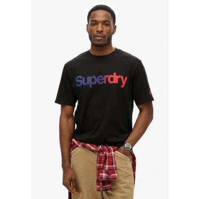 Afbeelding van Superdry CORE LOGO Loose Tshirt print, Heren, Maat: Small, Black fade