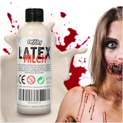 Afbeelding van Festicy latex Halloween 100 ml Perfect voor schmink en special effects Latexmelk 2024, vloeibare realistische wonden effecten geest, vampier