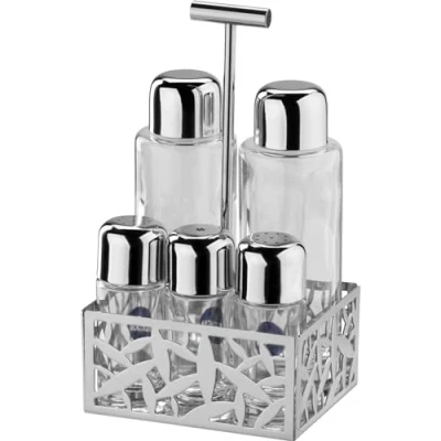 Afbeelding van ALESSI &quot;CACTUS&quot; MENAGE SET 5 TLG. UITVERKOOP 50% !