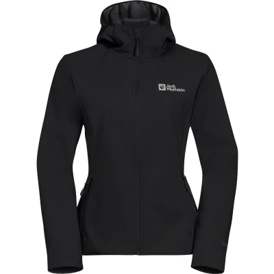Afbeelding van Jack Wolfskin Bornberg Hoody Softshelljas, Dames, Maat: XL, Black