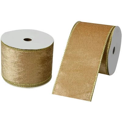 Afbeelding van Clayre &amp; Eef Decoratie Lint 63 mm x 5 m Geel Wit Synthetisch