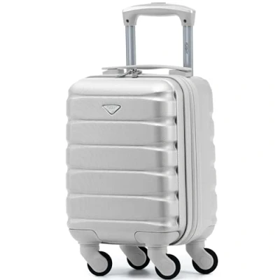 Afbeelding van Flight Knight Lichtgewicht stevige ABS koffer met 4 wielen, cabine en ruimbagage, goedgekeurd door meer dan 100 luchtvaartmaatschappijen zoals easyJet, British Airways, RyanAir, Virgin Atlantic