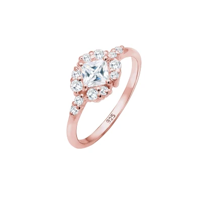 Afbeelding van ELLI PREMIUM Ring rose goud / transparant