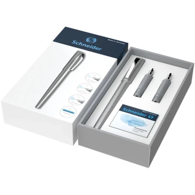 Afbeelding van Schneider kalligrafieset Callissima kalligrafie vulpen giftbox antraciet S 143812