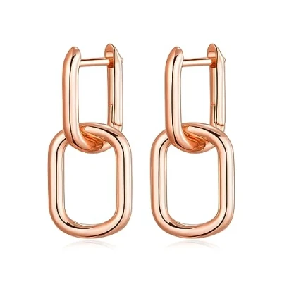 Afbeelding van Philip Jones Rosé Vergulde Paperclip Oorbellen, verguld