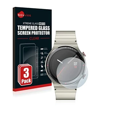 Afbeelding van Savvies Tempered Glass Screen Protector voor Huawei Watch GT 2 Porsche Design (3 Stuks) 9H Gehard Glas Scherm Beschermer