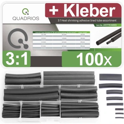 Afbeelding van Quadrios 201711CA003 Krimpkous assortiment Zwart Krimpverhouding:3:1 1 set(s)