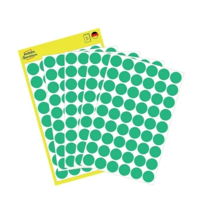 Afbeelding van Avery Ronde etiketten diameter 12 mm, groen, 270 stuks etiket