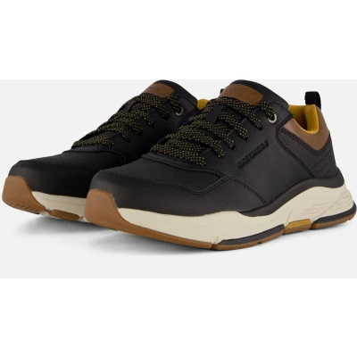 Afbeelding van Skechers Treno leren heren sneakers zwart Maat: 48.5