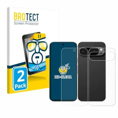 Afbeelding van BROTECT Screenprotector voor Google Pixel 9 Pro XL (Voor+Achter) Folie Beschermfolie transparant (2 Stuks)