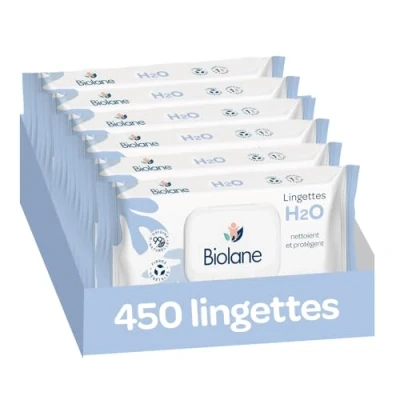 Afbeelding van BIOLANE Babydoekjes met water 450 doekjes Set van 6 x 75 Zachte en effectieve reiniging Vanaf de geboorte Franse kwaliteit