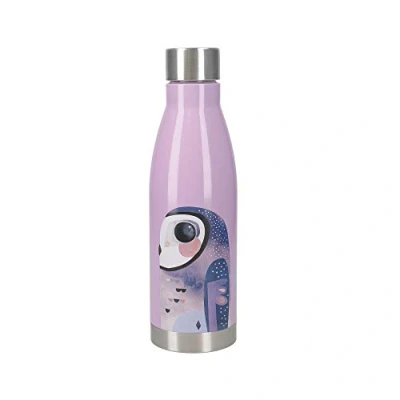 Afbeelding van Maxwell &amp; Williams Pete Cromer Isolerende Waterfles met Uil, BPA vrij Roestvrijstalen Thermosfles, 500 Milliliter