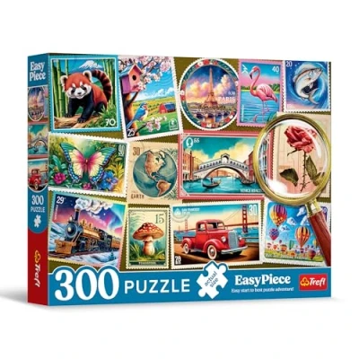 Afbeelding van Trefl EasyPiece puzzels: Postzegels 300 stukjes Grote stukken, Gemakkelijk te leggen, voor volwassenen en kinderen vanaf 10 jaar