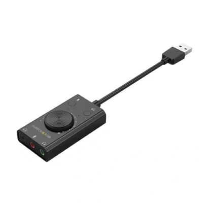 Afbeelding van TERRATEC Aureon Externe geluidskaart met 5.1 USB aansluiting, 2 in 1 stereogeluidskaart, adapter volumeregeling en volumeregeling, plug &amp; play voor pc, notebook, tablet, MacBook