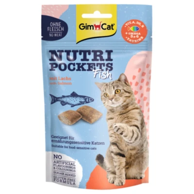 Afbeelding van GimCat Nutri Pockets Vis met Zalm 60 gr