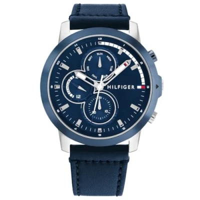 Afbeelding van Tommy Hilfiger analoog multifunctioneel kwartshorloge voor heren, Blauw, Eén maat, Sportief