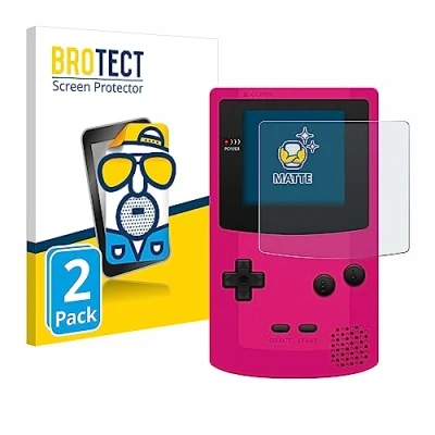 Afbeelding van BROTECT (2 Stuks) Antireflecterende Beschermfolie voor Nintendo Gameboy Color Anti Glare Screen Protector, Mat, Ontspiegelend