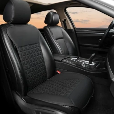 Afbeelding van Black Panther PU Lederen Autostoelhoes Compatibel met 95% auto&#039;s Zwart 1 Stuk