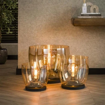 Afbeelding van Hoyz Collection Vloerlamp UP XL Amberkleurig Glas Ø33