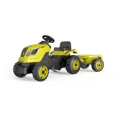 Afbeelding van Smoby Farmer XL Traptractor met Trailer Groen