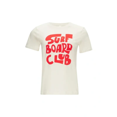 Afbeelding van QS MIT Front Tshirt print, Dames, Maat: XS, Creme