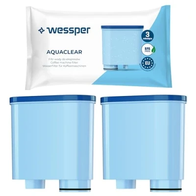 Afbeelding van Wessper Waterfilterpatronen compatibel met Philips Aquaclean CA6903/10 CA6903/22 CA6903 en Saeco koffiezetapparaat, filterpatroon actieve kool voor volautomatische koffiemachine, verpakking van 2