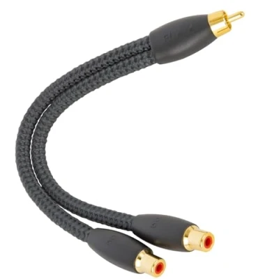 Afbeelding van AudioQuest Y splitter één RCA stekker op twee aansluitingen, 15,24 cm