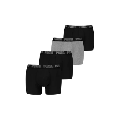 Afbeelding van Puma MEN Everyday 4 PACK Onderbroeken, Heren, Maat: Small, Black grey