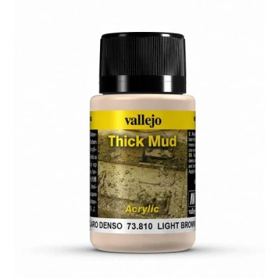 Afbeelding van Vallejo Weathering Effects Thick Mud Light Brown 40 Ml