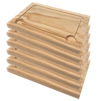 Afbeelding van Artema Houten Bord Snijplank Te Gebruiken Als Serveerbord Set van 6 Stuks 30 x 20 cm