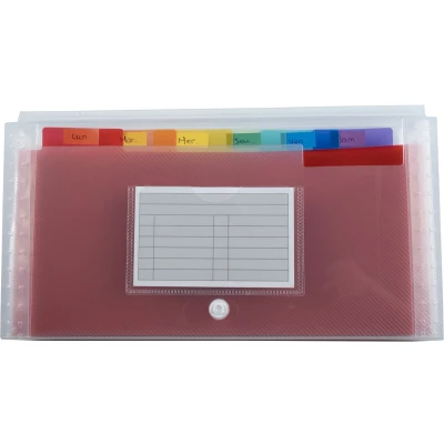 Afbeelding van Sorteermap 14x26 cm Crystal PP midi 7 indelingen Exacompta
