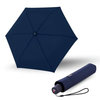 Afbeelding van Knirps paraplu C.250 Light Duomatic Navy met parapluzak I Zakparaplu functie Automatisch openen sluiten drukknop Automatische &amp; lichtgewicht