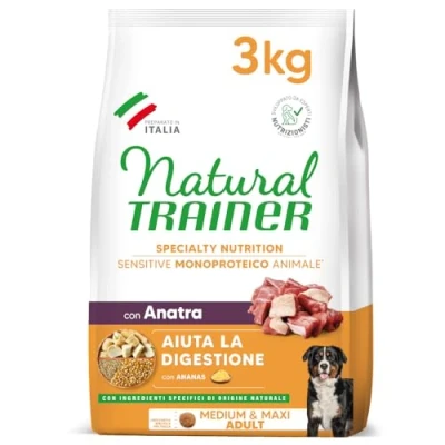 Afbeelding van Natural Trainer Dog Adult Medium / Maxi Sensitive Duck 3 KG