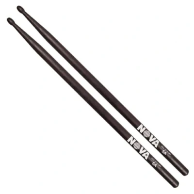 Afbeelding van Zwarte Drumstokken 5A Nova Drum Sticks 5AB, Houten Tip