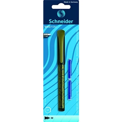 Afbeelding van Schneider 76760 schrijfgerei vulpen Voice, M, gesorteerd, 1 blisterkaart incl. 2 inktpatronen