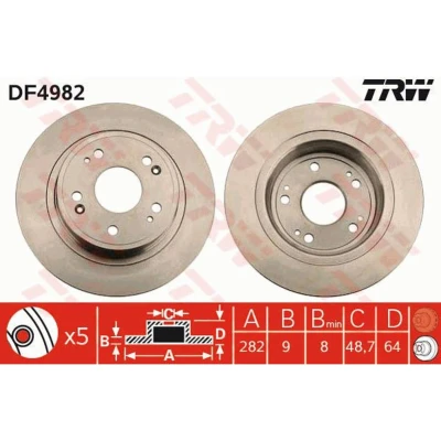 Afbeelding van Trw Remschijf DF4982