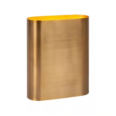 Afbeelding van Lucide OVALIS Wandlamp 2xE14 Mat Goud / Messing