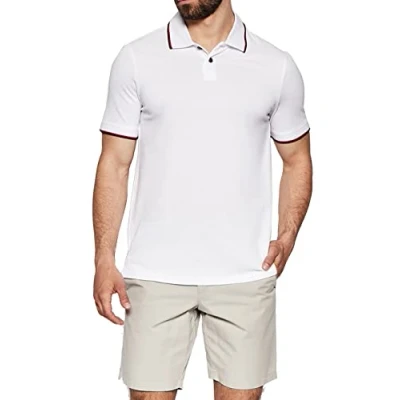 Afbeelding van Armani Exchange Heren dubbel gestreept poloshirt, Wit, XL
