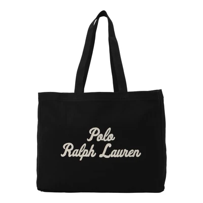 Afbeelding van Polo Ralph Lauren Embroidered Canvas TOTE Unisex Shopper, Maat: One Size, Black