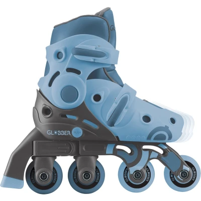 Afbeelding van Globber Inline LEARNING Skates 2in1 Kinder Verstelbaar Beginners 3+ Jaar Ash Blue EU Maat 26 29