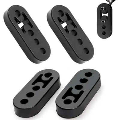 Afbeelding van 4 stuks auto uitlaathangers, uitlaatpijphouder, geluiddemper, gaats uitlaatrubber, versterkt, universele autogeluiddemper, voor de meeste modellen