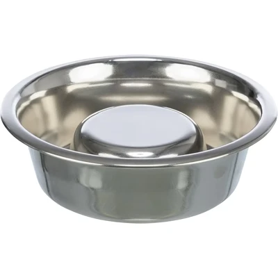 Afbeelding van Trixie Voerbak Hond Slow Feeding Rvs 17 CM / 0,6 LTR