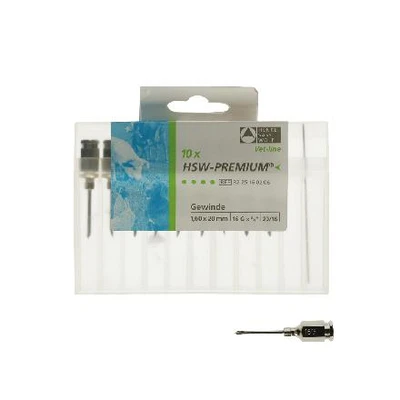 Afbeelding van HSW Premium Injectienaalden schroef 1.6x20mm 10 stuks