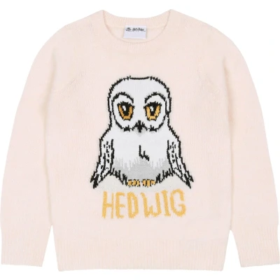 Afbeelding van Harry Potter Hedwig Ecru meisjestrui, lange mouwen, warm / 140