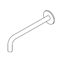 Afbeelding van Waterevolution Flow afbouwdeel uitloop wastafelkraan 10cm PVD gun metal T167510GME