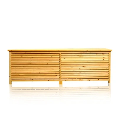 Afbeelding van Melko Opbergbox, kussenbox, tuinbox, tuinkist van hout met inklapbaar deksel, regenbestendig, 170 x 50 58 cm