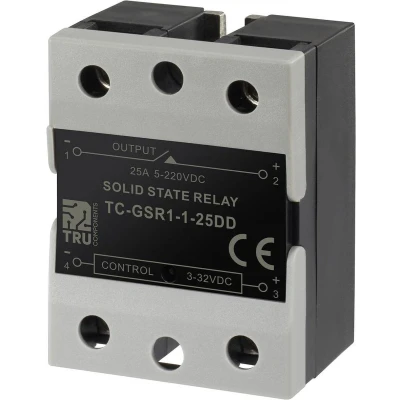 Afbeelding van TRU COMPONENTS Halfgeleiderrelais TC GSR 1 25DD 25 A Schakelspanning (max.): 220 V/DC DC circuit stuk(s)