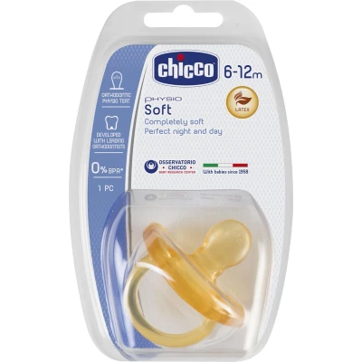 Afbeelding van Chicco Fopspeen Physio Soft 6m+ Siliconen Oranje